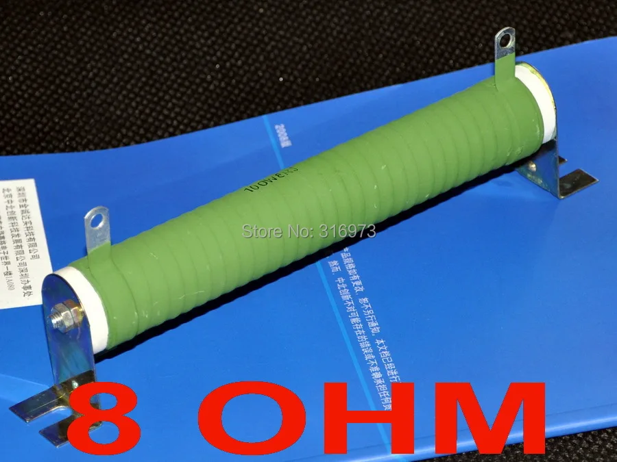 8 Ом 100 Вт высокомощный керамический трубчатый проволочный резистор Вт.|wirewound