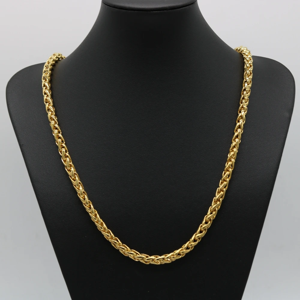 Dragon Design Byzantine Chain Yellow Gold Filled Vintage Style Mens Necklace Solid Jewelry 60cm Long | Украшения и аксессуары