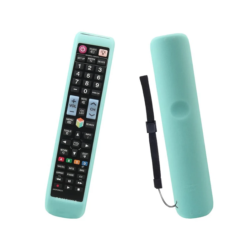 lightblue only case Чехлы для samsung BN59-01178W AA59-00652A AA59-00594A AA59-00582A HDTV дистанционного Управление SIKAI силиконовый защитный чехол с защитой от потери - Цвет: lightblue only case