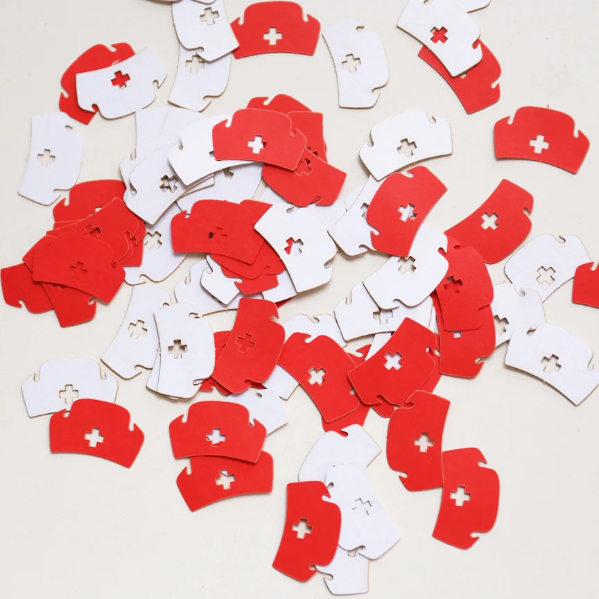 Медсестринская шапочка с конфетти выпускной медсестры 100 КТ фотоэлемент