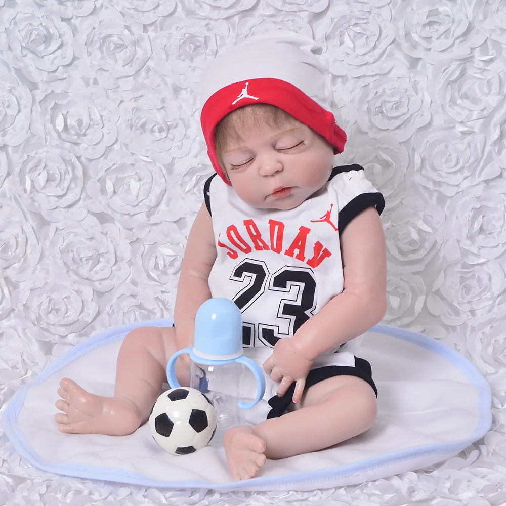 55 см всего тела силиконовые возрождается для маленьких мальчиков игрушки куклы