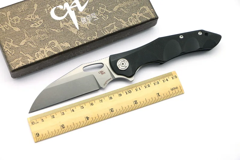 Черный CH Nighthawk-G10 Флиппер складной нож D2 лезвие шарикоподшипник G0+ стальная ручка Походный охотничий карманный нож EDC инструменты - Цвет: Черный