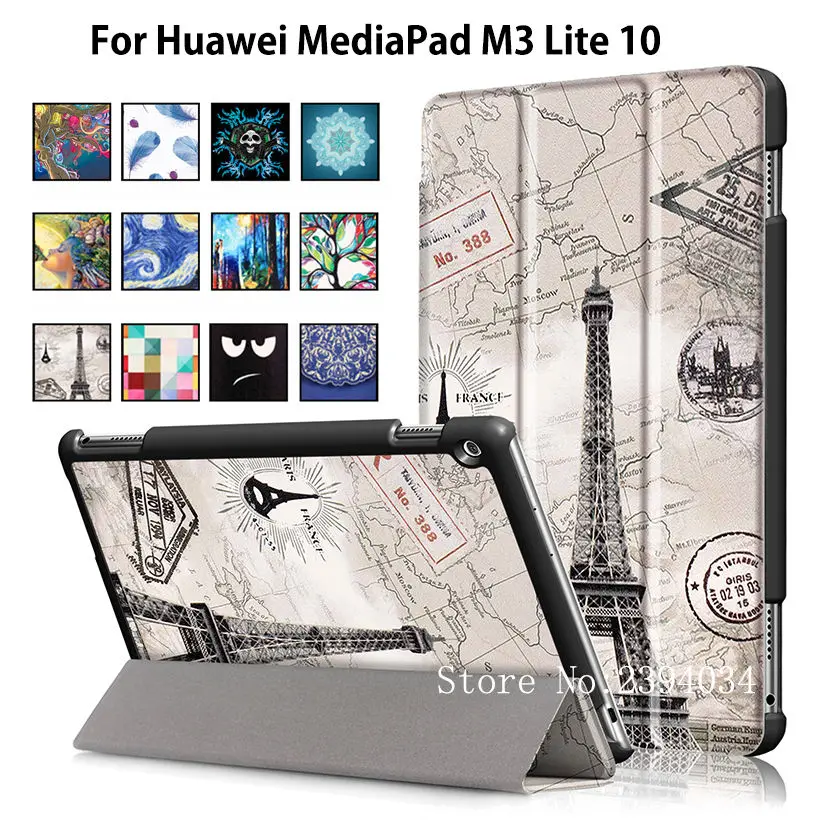 Магнитный чехол для Huawei MediaPad M3 Lite 10 BAH W09 AL00 1 &quotSmart Cover Funda Tablet Slim Flip PU кожаный