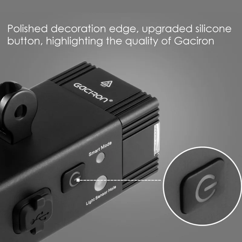 Gaciron 2 в 1 умный велосипедный светильник 500 800 люмен головной GoPro держатель