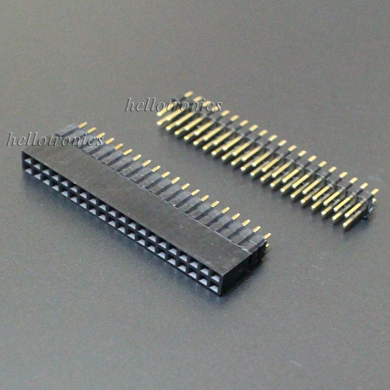 Hellotronics 2 шт./лот Raspberry Pi A + B 3 4 Male и Female 2x20 штырьков Штабелируемый GPIO Header|pi 2|pi api |