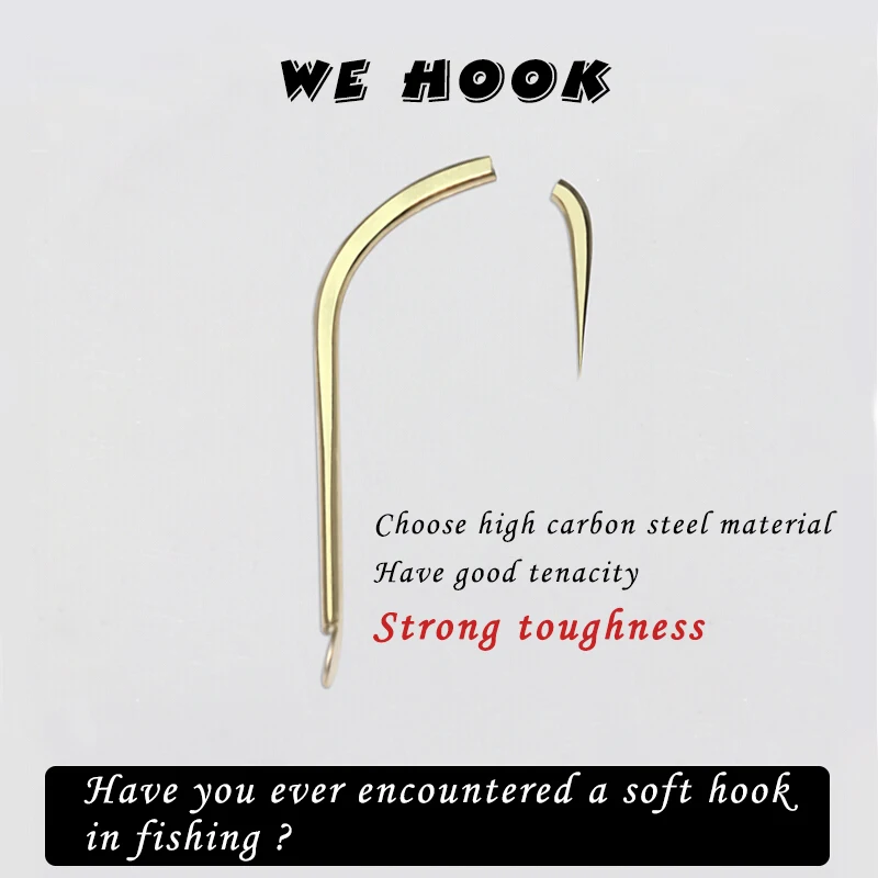 YNKOO 50pcs Fishing Hooks Tackle Fishhooks Fine Sliver Long-Handled Crucian Carp Sleeve Box For Wild | Спорт и развлечения