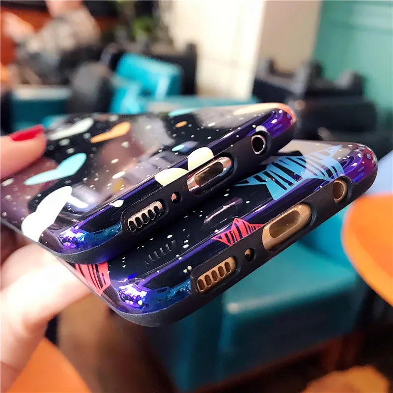 YHBBCASES милые звёзды Blu-Ray Чехлы для Samsung Galaxy S8 S9 S10 Plus мультфильм карамельного цвета