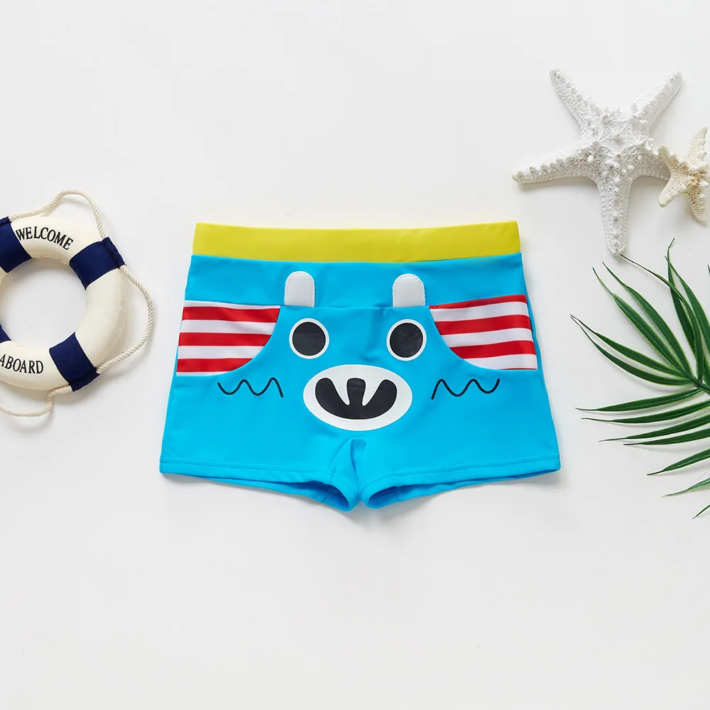 Blue Bear Г. Плавки для мальчика от 3 до 10 лет, детская одежда для купания детский купальный костюм плавки для мальчиков с динозавром CZ983 - Цвет: Blue Bear