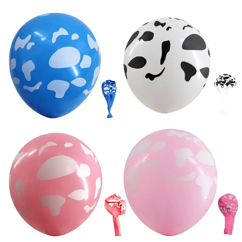 BTRUDI 15pcs 12inch Cartoon Cow pattern printed Thicken latex balloon birthday party decoration kid baby shower supplie | Дом и сад