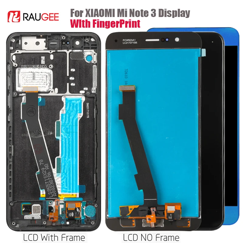 Дисплей для Xiaomi Mi Note 3 ЖК-экран дисплей сенсорный экран дигитайзер Замена для Xiaomi Mi Note 3 дисплей с отпечатком пальца