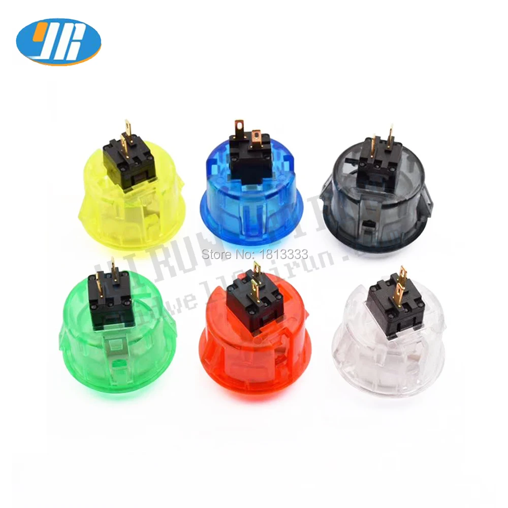 20 pcs 30mm Arcade Push Button Durable Micro Switch MAME Jamma Game CLEAR BUTTON Copy Sanwa OBSC-30 | Спорт и развлечения