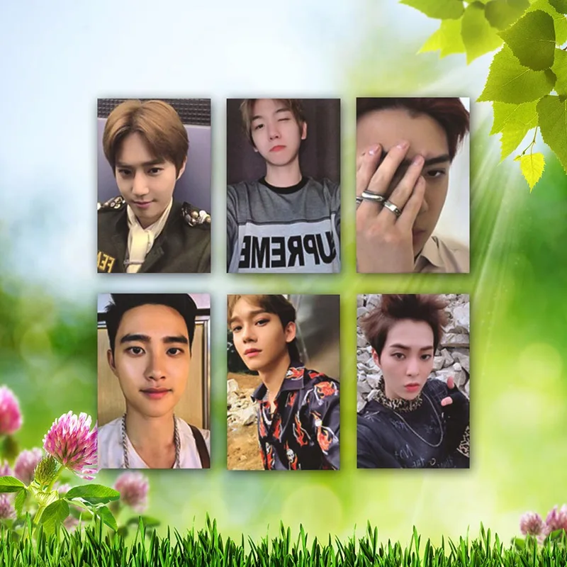 8 шт./компл. k-pop EXO 5-й альбом не мешать мой темп самодельные Lomo карты бумажные карты фотокарты вентиляторы подарок