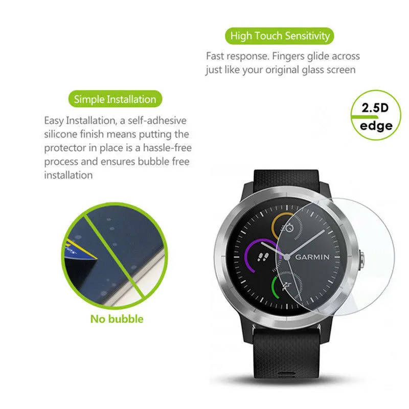 3 шт. для защиты экрана Garmin Vivoactive ультрапрозрачное закаленное стекло 9H
