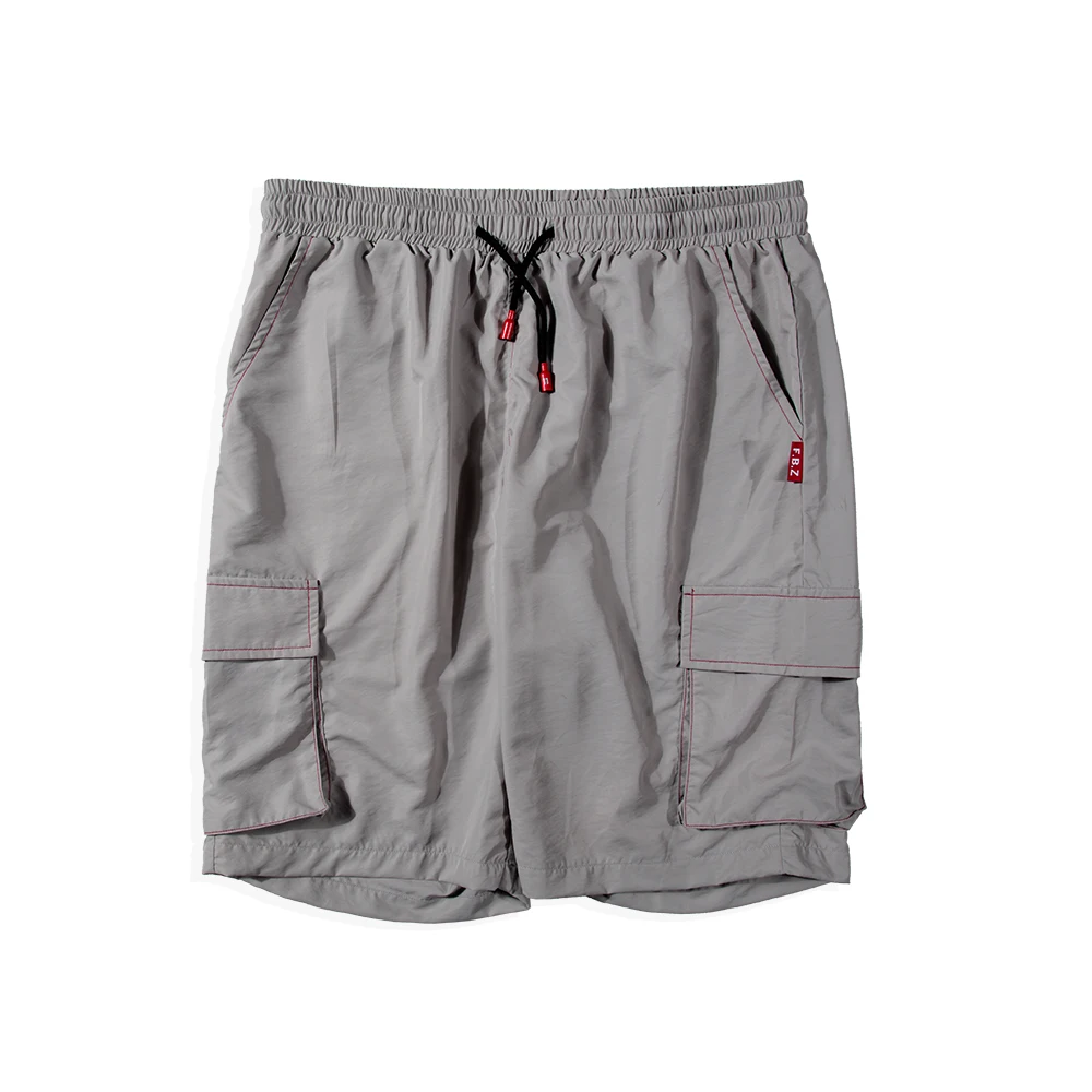 Мужские повседневные шорты однотонные дышащие с эластичной резинкой на талии