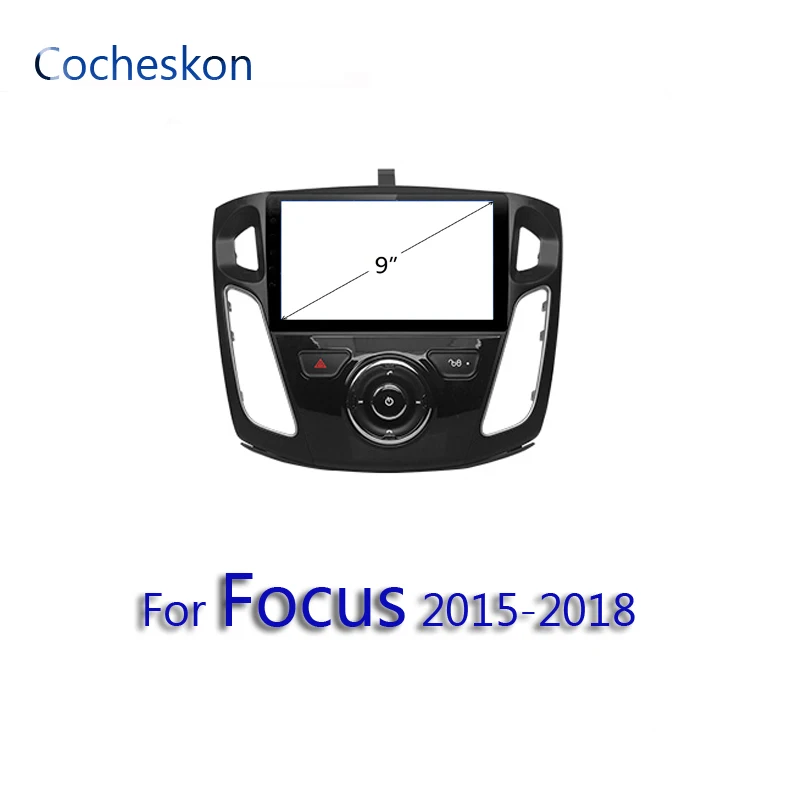 Для рамы для радио Ford Focus 3 2015-2018 Автомобильная рамка камеры заднего вида с экраном