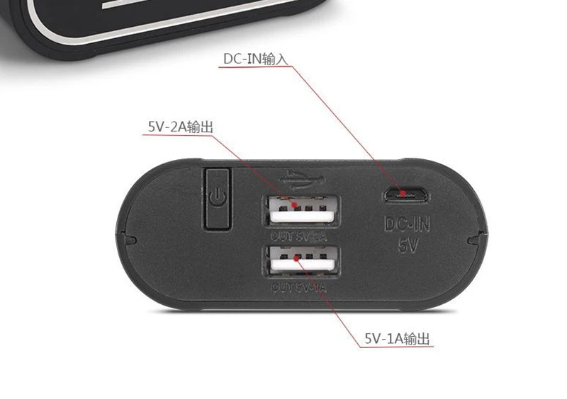 TOMO M3 18650 Внешний аккумулятор зарядное устройство 2 Usb порта 5V2A Зарядка для 3 шт.