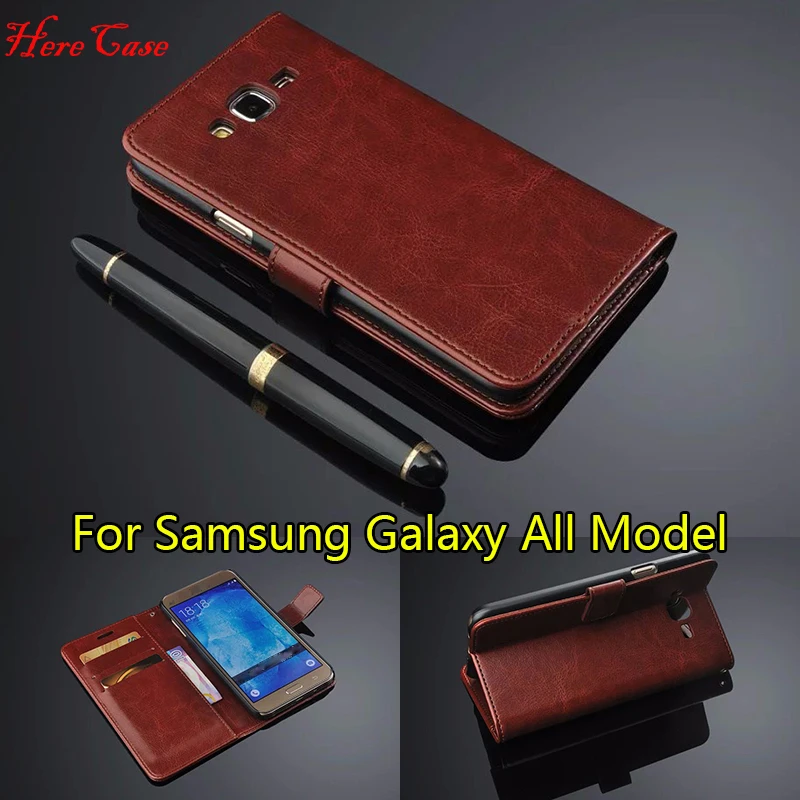 Чехол книжка из натуральной кожи для Samsung Galaxy A3 A5 A7 J1 J3 J5 J7 2016 чехол S3 S4 S5 S6 S7 Edge