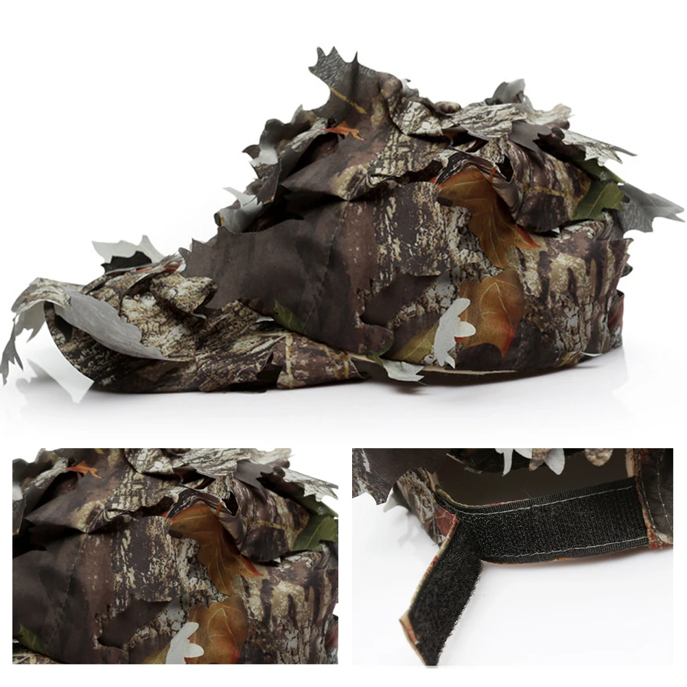 3D листьев Маскировочная шапка Для мужчин открытый лесной камуфляж джунгли