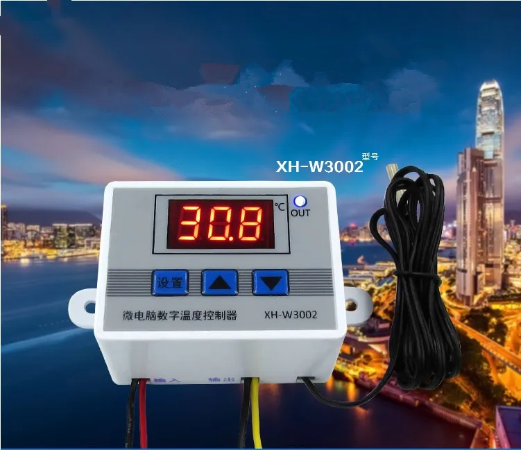 XH-W3002 220V /12V Digital LED Temperature Controller 10A Thermostat Control Switch Probe with waterproof sensor W3002 | Игрушки и хобби