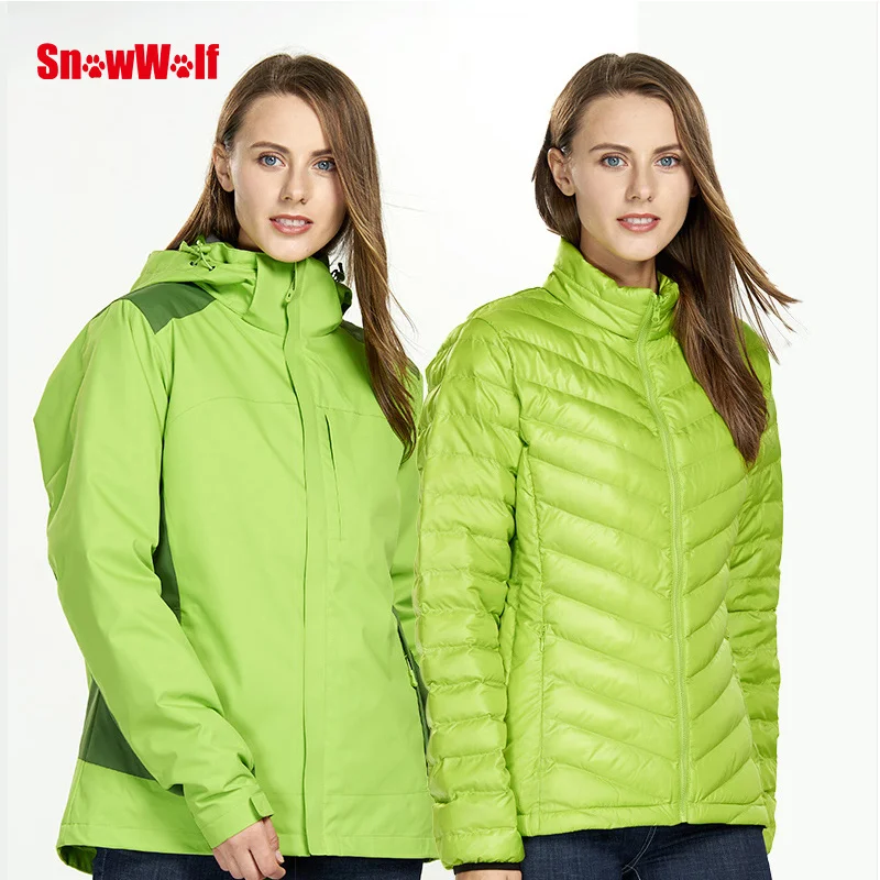 SNOWWOLF, женская зимняя куртка из флиса для прогулок, водонепроницаемая куртка с капюшоном, теплое хлопковое пальто, Спортивная ветровка