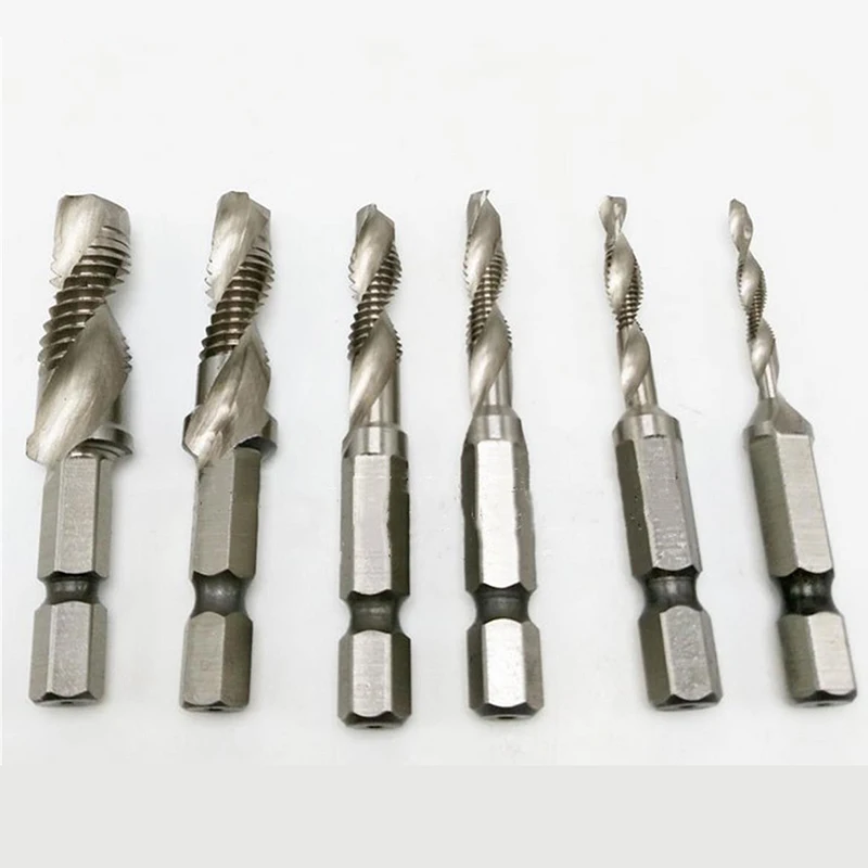 Набор меток для сверления 6 шт. комбинированное сверло с шестигранной головкой и