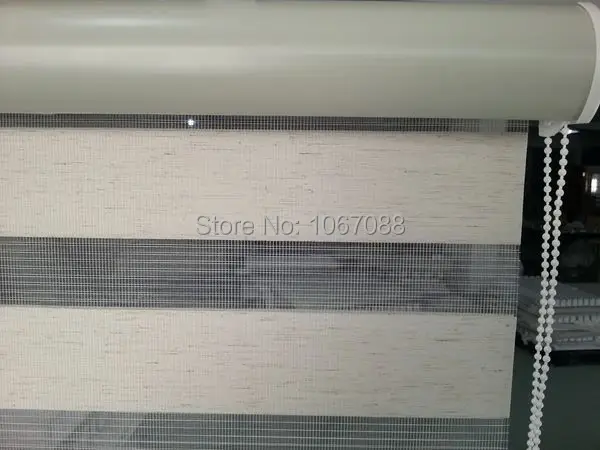 Полупрозрачные шторы на роликах из 100% полиэстера и льна полосатые оконные для