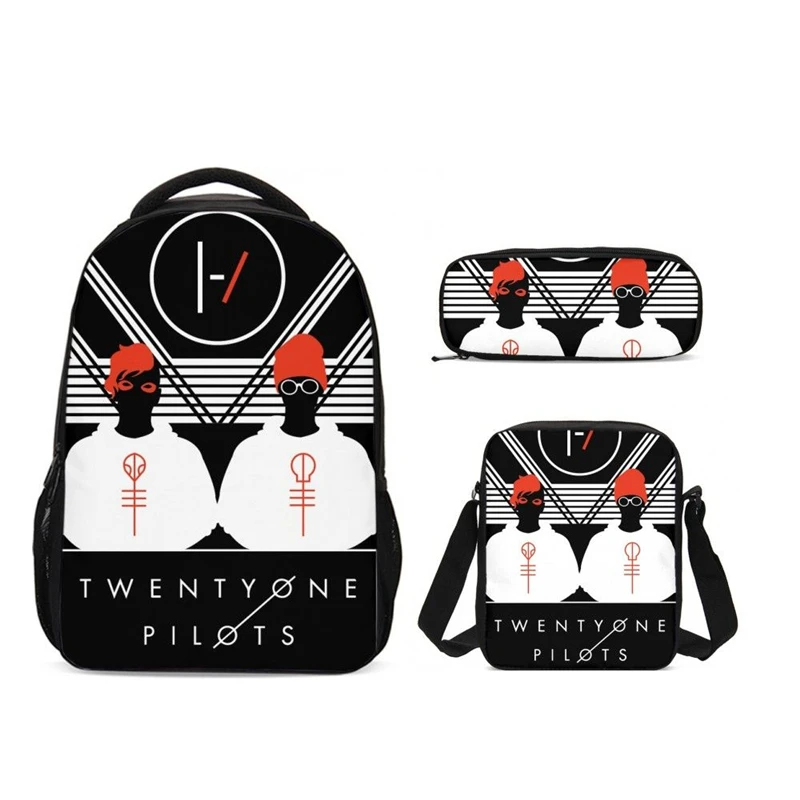 Twenty One Pilots Мужские С Принтом Рюкзак Набор подростков мальчиков школьные сумки рюкзак в стиле преппи Повседневная Книга сумка ноутбук Mochila