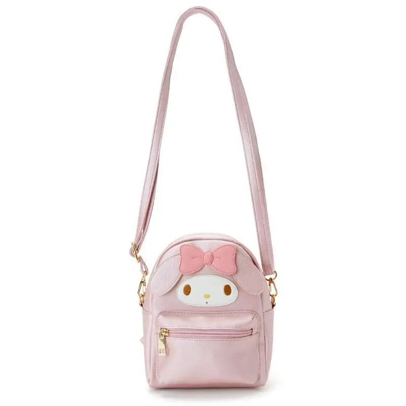 My Melody Милая сумка-мессенджер из искусственной кожи My Melody Cinnamoroll Kuromi маленькая сумка через плечо для женщин и девочек - Цвет: My Melody