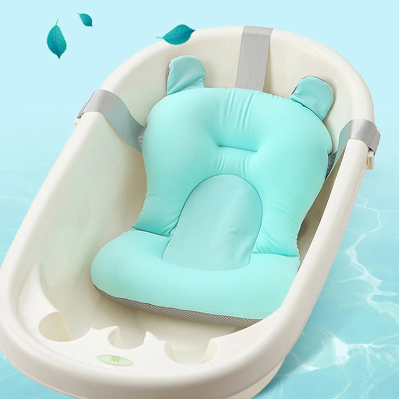 Baby Shower Portable Air Cushion Bed Babies Infant Baby Bath Pad Non-Slip Bathtub Mat NewBorn Safety Security Bath Seat