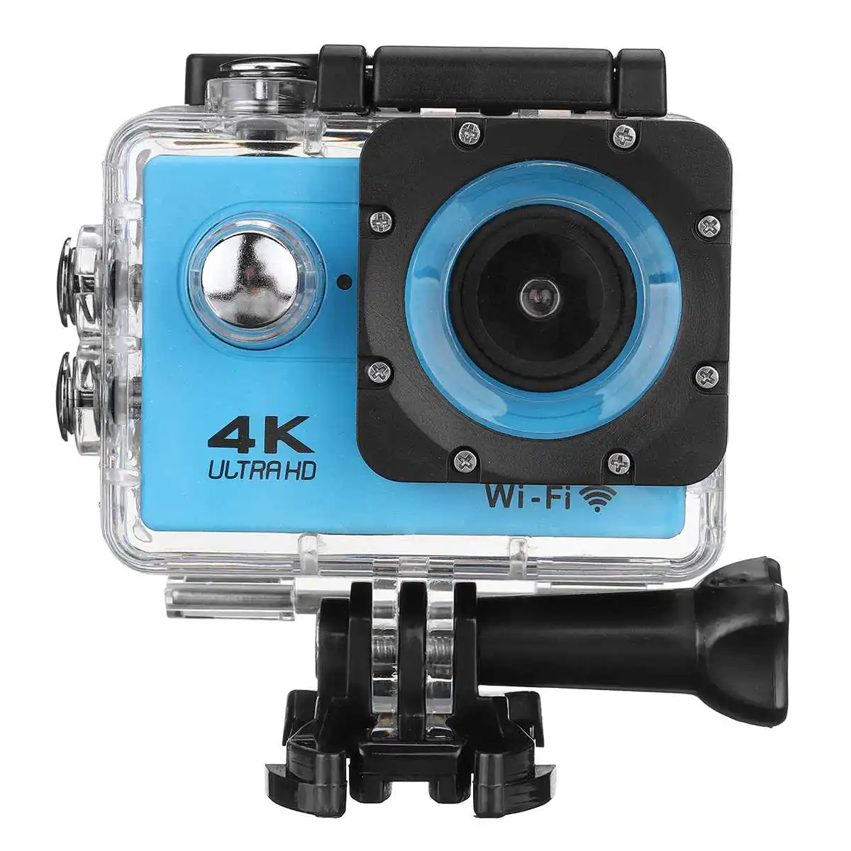 Синий Экшн-камера Ultra HD 4K 30fps WiFi 2,0 170D подводный водонепроницаемый шлем видео запись камера Спортивная камера - Цвет: Синий