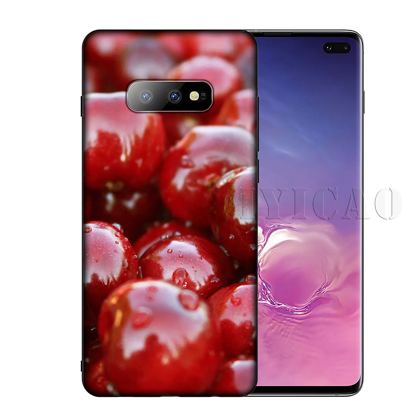 IYICAO Вишневый летний Мягкий силиконовый чехол для телефона Samsung Galaxy S20 Ultra S10 Lite S9 S8