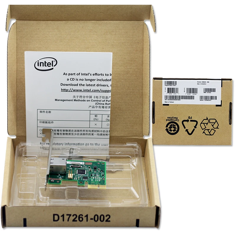 ARUENTEX I210-T1 Gigabit Ethernet/сетевой карты (NIC) один порт RJ45 PCI Express 2 1x1 контроллер: Intel i210 |