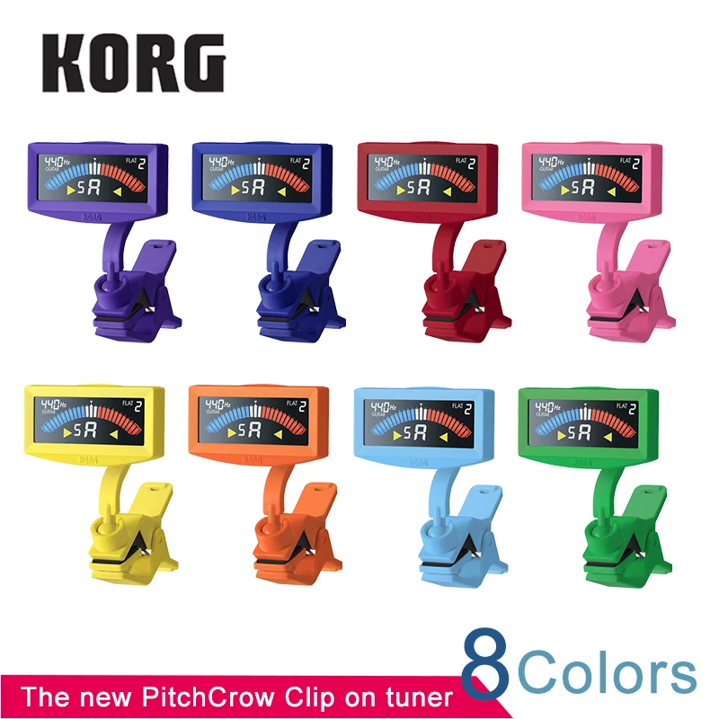 

KORG Colorful PithCrow-G Clip On Guitar Tuner High Visibility Clip-On Bass Tuner With Color LCD
