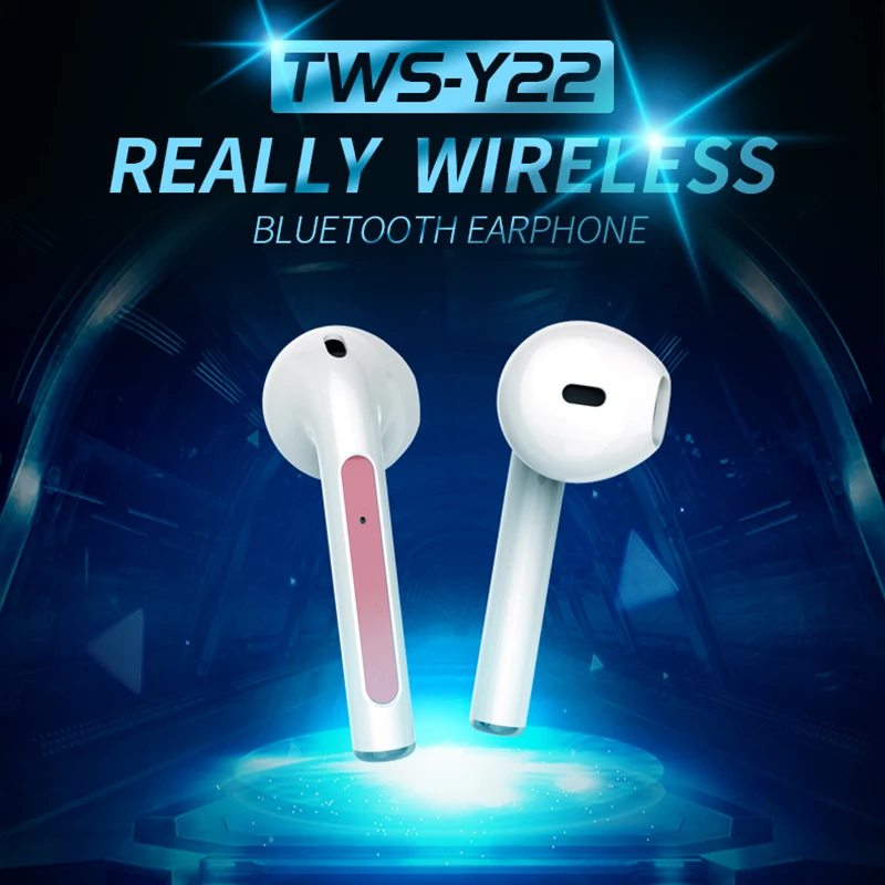 Новинка Y22 tws Bluetooth наушники беспроводные наушники сенсорное управление наушники 4D объемный звук и зарядный чехол для всех смартфонов