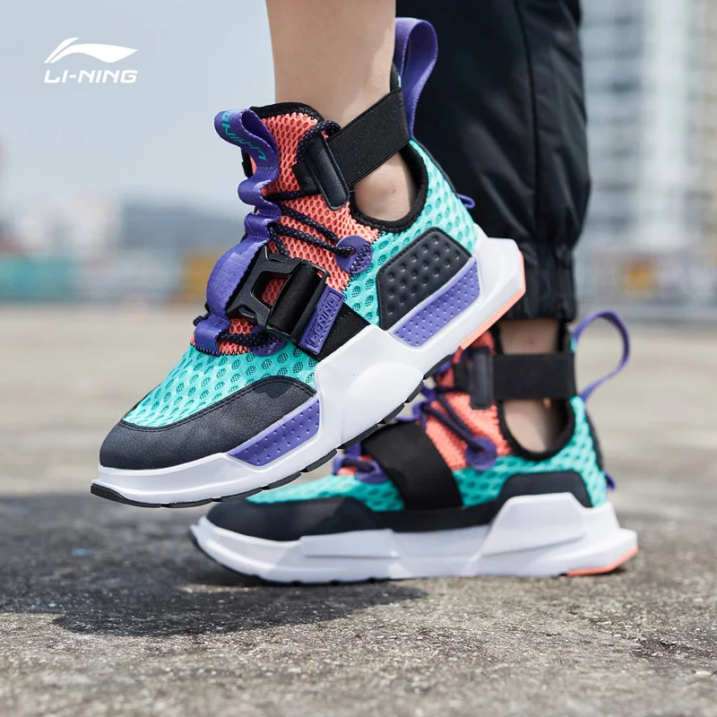 Li-Ning/мужские кроссовки REBURN WS для баскетбола и культуры с высокой дышащей подкладкой, спортивная обувь для фитнеса, кроссовки AGBP023 XYL253