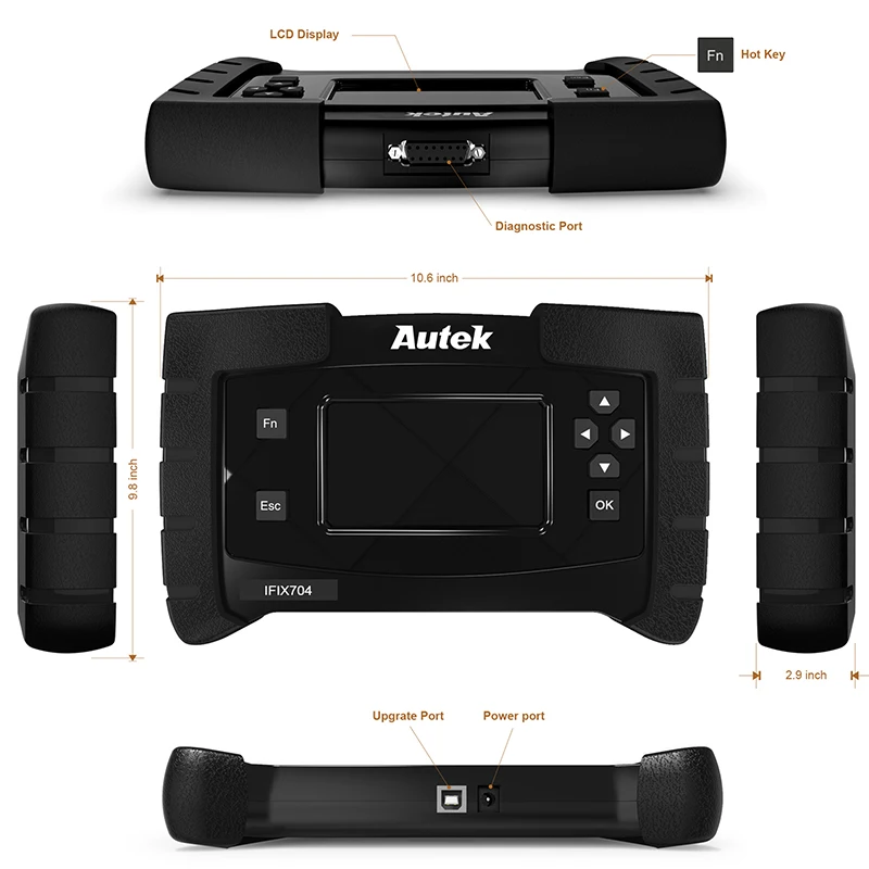 Autek IFIX704 OBD2 автомобильный диагностический инструмент полная система сканер ABS SRS
