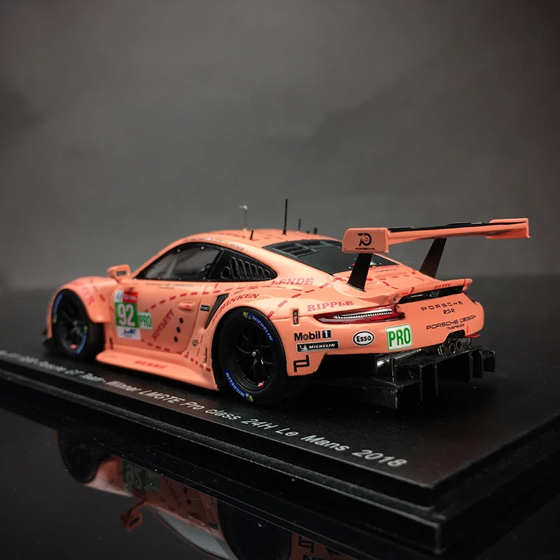 Ограниченное предложение 1/43 супер автомобиль 911 RSR Розовая Свинья Ле Ман модель дома дисплей коллекция мебели