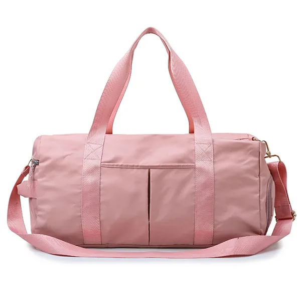 Pink Многофункциональное отделение для сухого и мокрого фитнеса сумка унисекс простая 13,3 дюймовая короткая дорожная сумка рюкзак фиксируется спортивной сумкой - Цвет: Pink