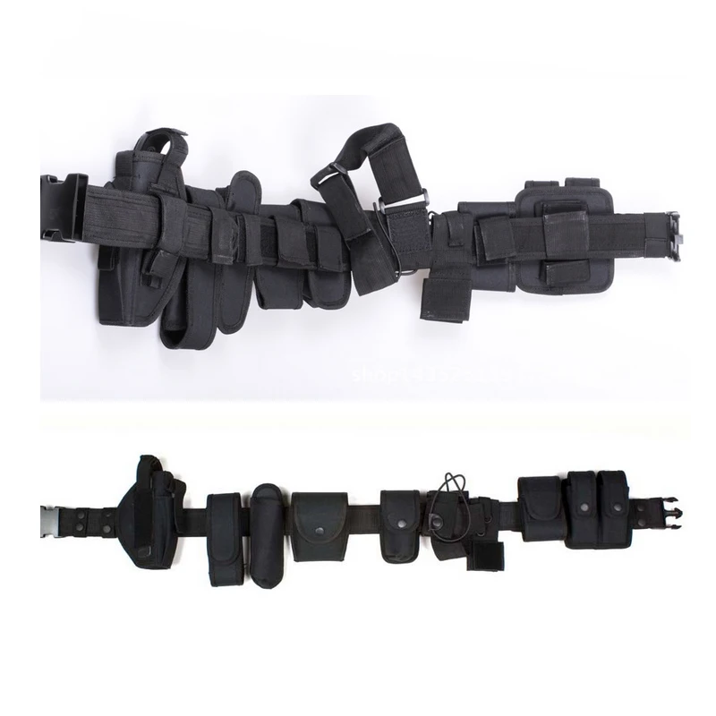 Полицейский нейлоновый ремень для пистолета с 10 функциональными аксессуарами (в