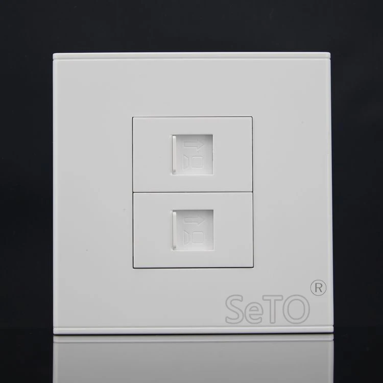 SeTo 86 Тип Двойной RJ45 Cat5e сеть Ethernet LAN панель розетки настенная пластина розетка