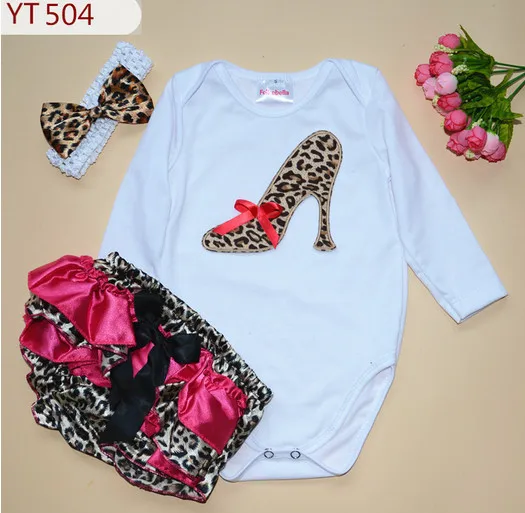 Детский комбинезон с леопардовым принтом для девочек штаны подгузник повязка на