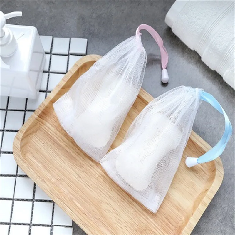 

1PC Hanging Nylon Soap Mesh Bag Mesh Net for Foaming Cleaning Bath Tools Soap Net Bathe Cleaning Gloves Bathroom Accessories