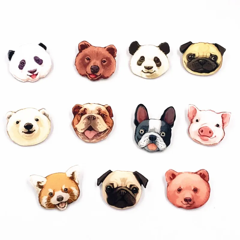 Броши для одежды акриловые с изображением медведя 1 шт. |