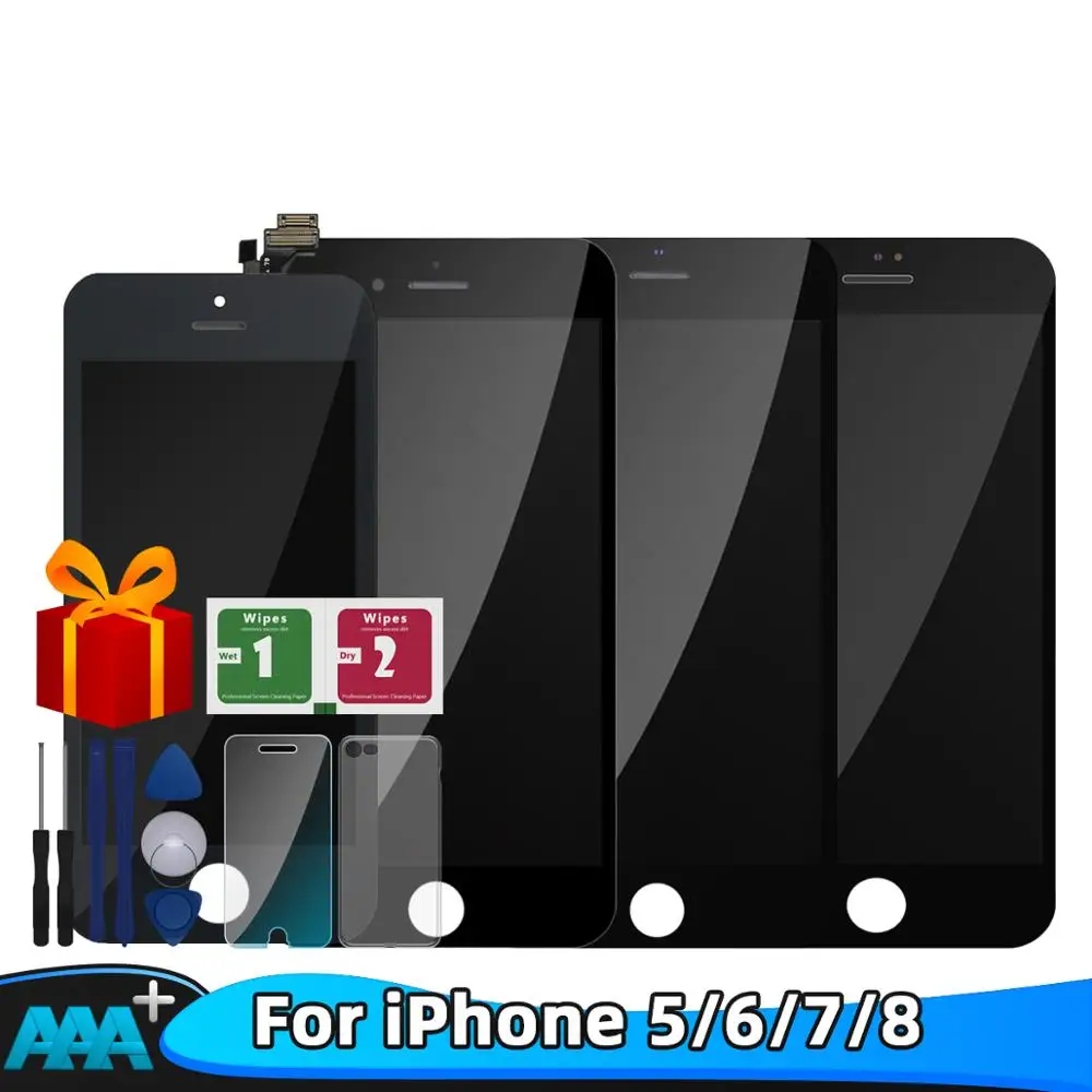ЖК дисплей с сенсорным экраном и дигитайзером в сборе для iPhone 5 6 7 8 качество AAA 100%