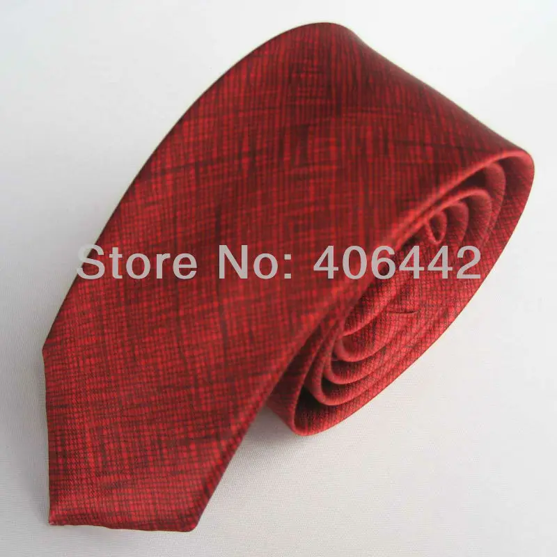 Тонкий галстук из полиэстера 2 дюйма красные узкие галстуки повседневный узкий