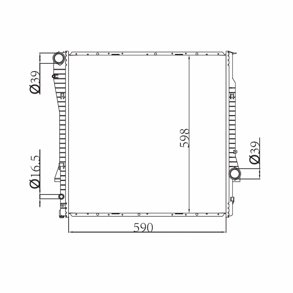 Новый автомобильный радиатор подходит для 2001 2006 BMW E53 4 6 X5 3.0L 1439 101 2979CC I6 Высокое