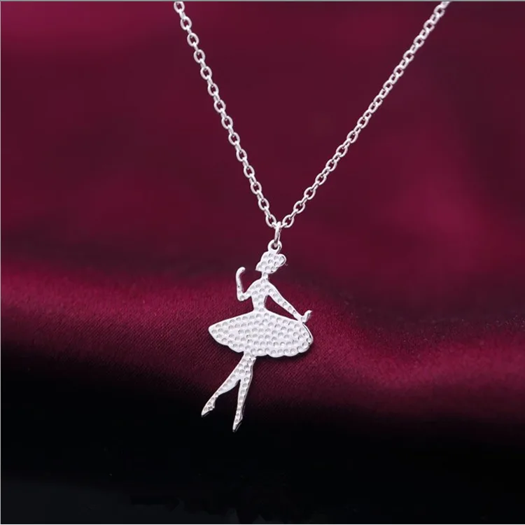 Ожерелье Милая принцесса балерина кулон ожерелья для женщин Чокеры ювелирные