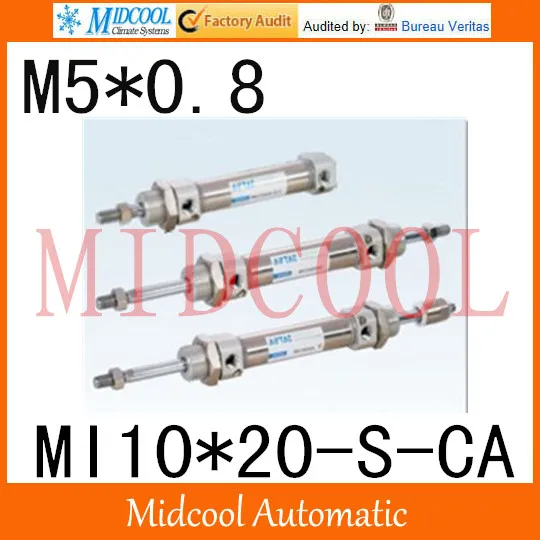 

MI Series ISO6432 Stainless Steel Mini Cylinder MI10*20-S-CA bore 10mm port M5*0.8