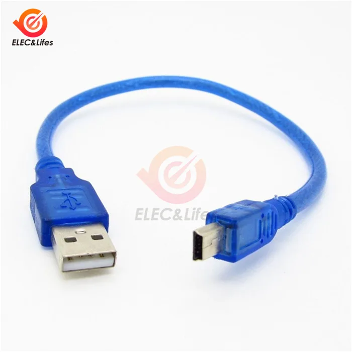 mini usb NANO XBEE 30CM USB Cable for UNO R3/Nano XBEE /MEGA2560/Leonardo/Pro micro/DUE Line Blue High Quality A type USB/Mini USB/Micro USB Port - Цвет: mini usb NANO XBEE