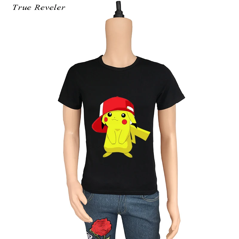 True Reveler t shirt men pikachu short sleeve tops tee 2018 hot sale 100% cotton funny cute male blouse | Мужская одежда
